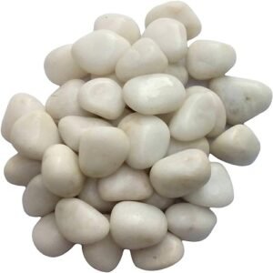 SelfLine | White Elegance: Small Plant Decorative Pebbles