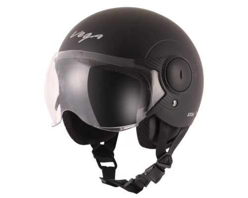 Gear Up Safely: Open Face Helmet for Men and Women with Clear Visor