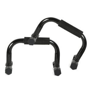 Push Up Bars Stands| Versatile Fitness Bars for Dips, Planks, Tricep Dips or Upper Body Workout | Black Steel Design Bar Stands for Home and Gym