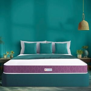 Ortho Mattress | Quilted | 6-inch Queen Bed Size, Impressions Memory Foam, Medium Firm Mattress(Purple, 78x60X6)