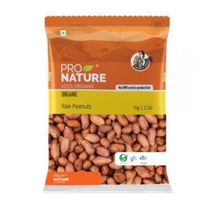 Mongfali Pro Nature 100% Organic Raw Peanuts, 1kg - Pure, Nutritious, and Chemical-Free