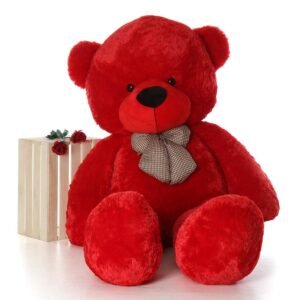 Charming Red 4-Foot Teddy Bear: The Perfect Plush Gift for Birthdays and Special Occasions