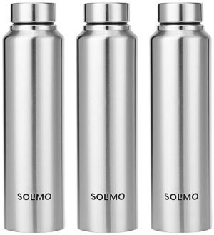Stainless Steel Water Bottle, Set of 3, 1 liter Each
