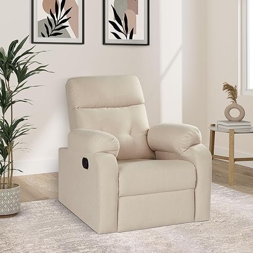 Seater Fabric Recliner (Beige)