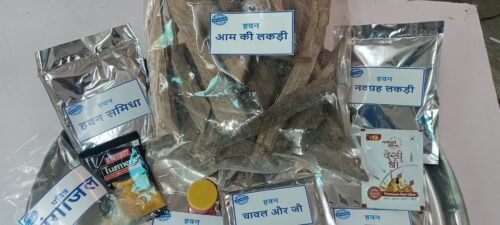 Premium Havan Samagri Kit with Aam Ki Lakdi, Navgrah Wood, Cow Ghee, Ganga Jal & 20+ Ritual Essentials - Image 4