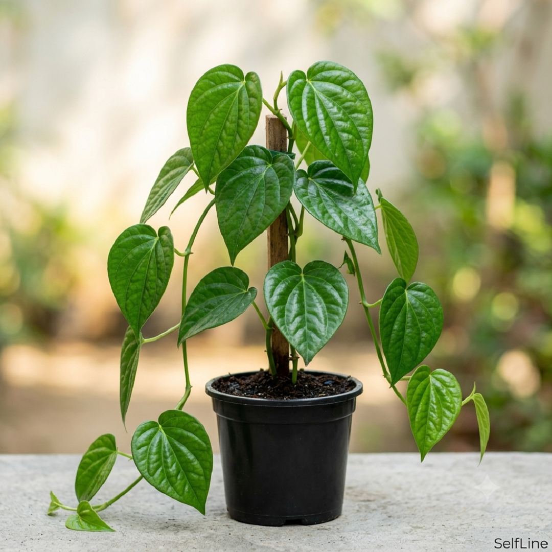 maghai paan live plant in black pot maghai paan live plant in black pot
