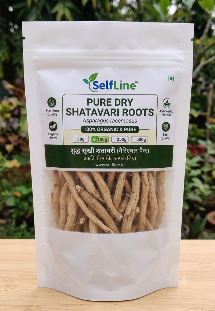 organic dry shatavari roots 100g pack selfline organic dry shatavari roots 100g pack selfline