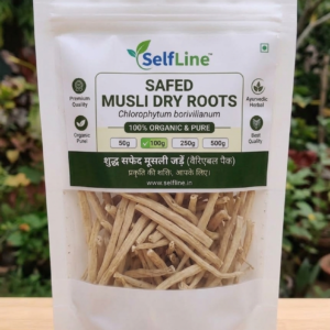 organic safed musli dry roots 100g selfline