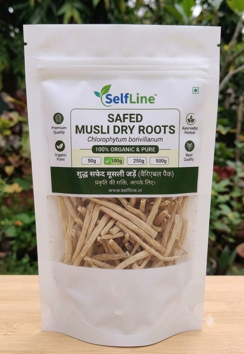organic safed musli dry roots 100g selfline organic safed musli dry roots 100g selfline