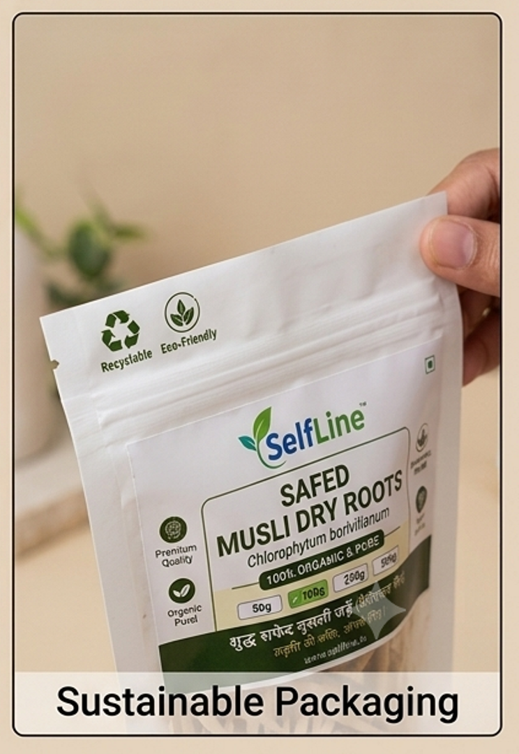selfline safed musli dry roots 50g selfline safed musli dry roots 50g